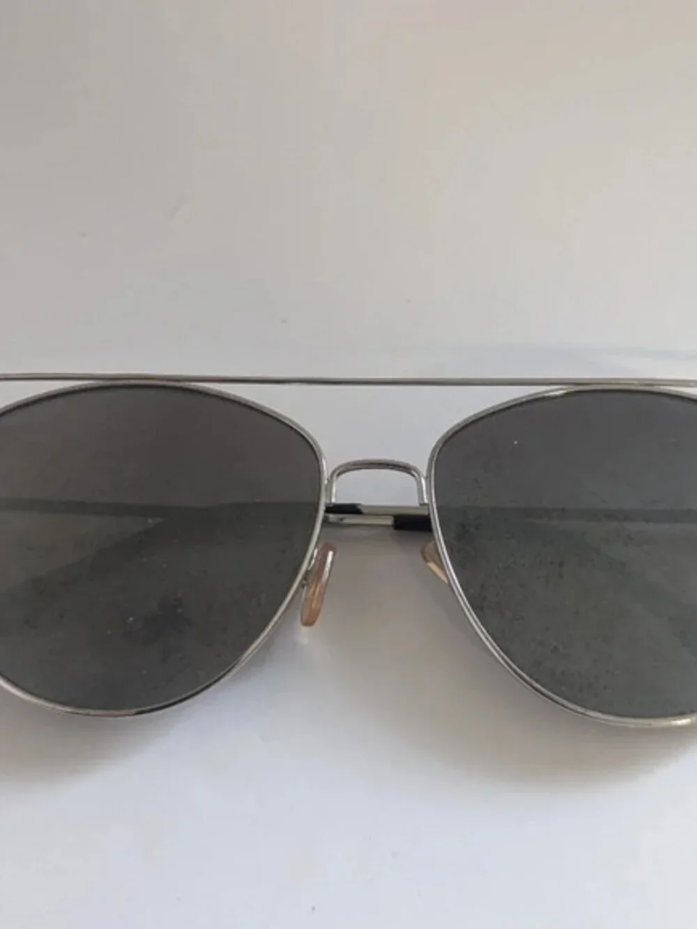 Aldo SIlver  Abstract Aviator Sunglasses