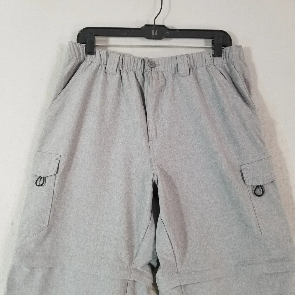 Reel Legends cargo pants‎ shorts combo men's large Gray Comfort waist outdoor