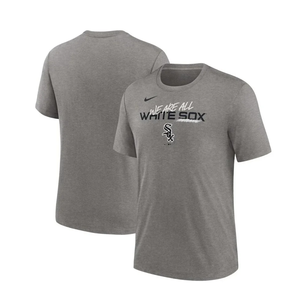 Nike Chicago White Sox Mens We Are All Tri-Blend T-Shirt Big & Tall Charcoal 3XL
