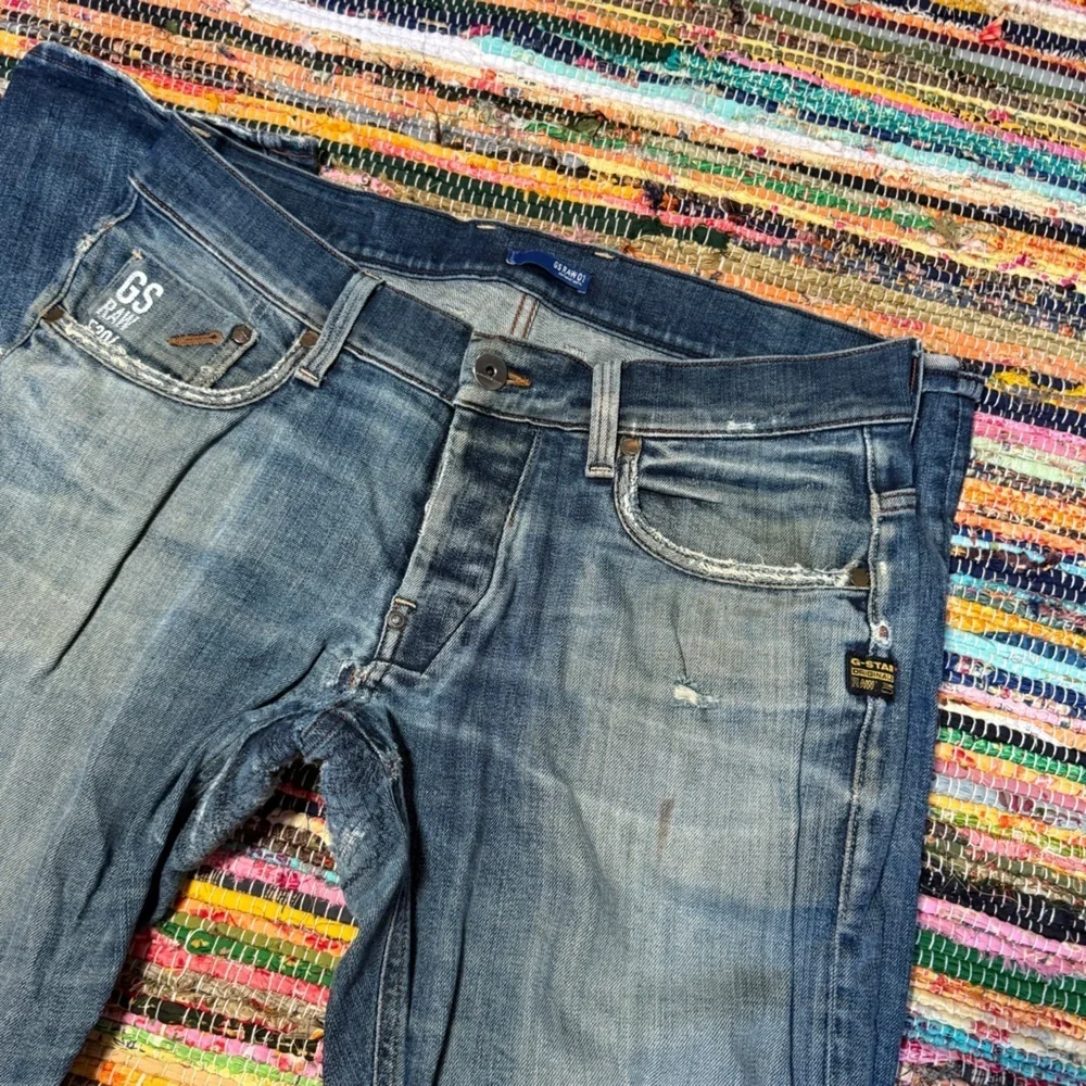 G-Star Raw Men’s Jeans 32x32 – Distressed Denim Straight Fit