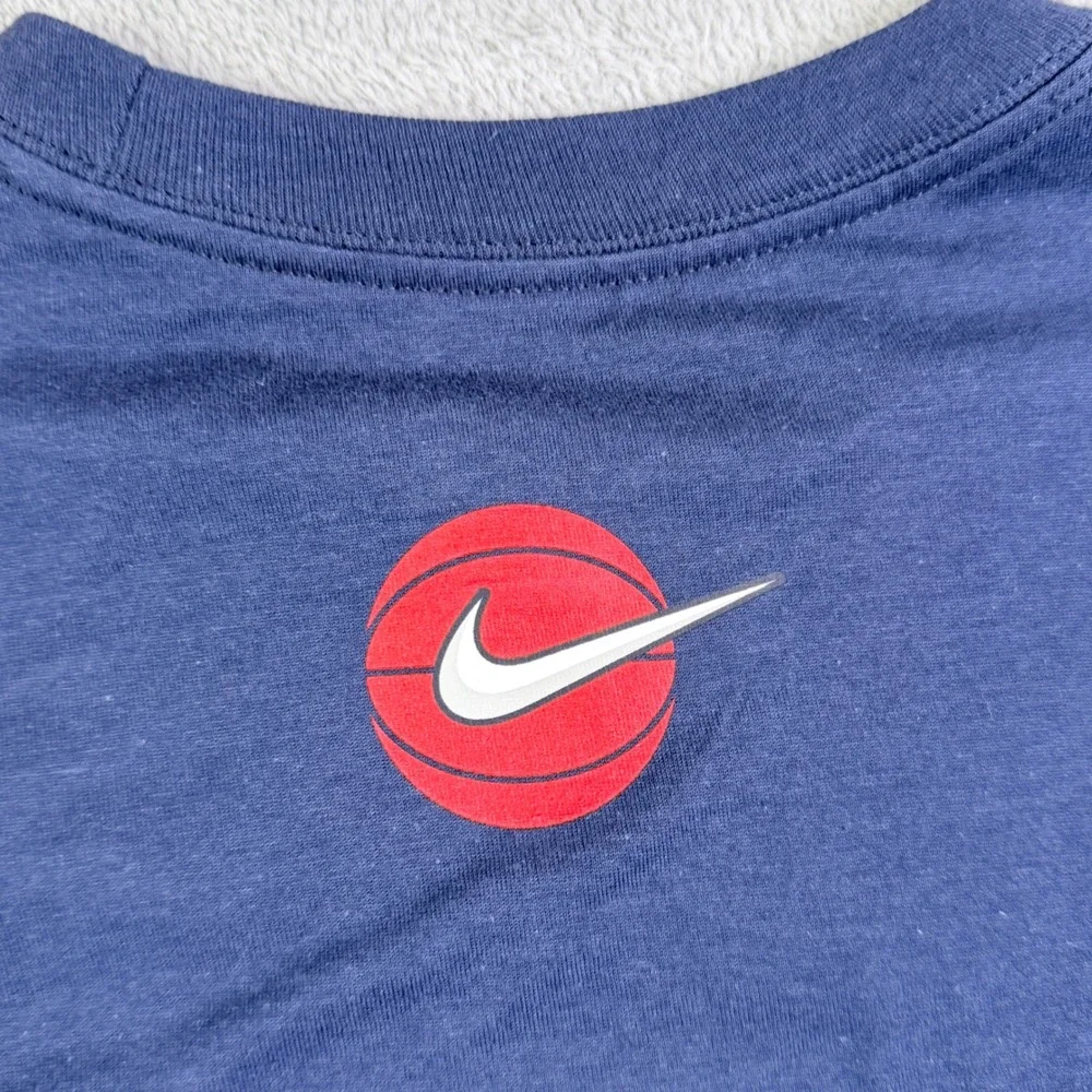 Nike Gonzaga Bulldogs Basketball Navy Blue Graphic T-Shirt Large B11377D NCAA