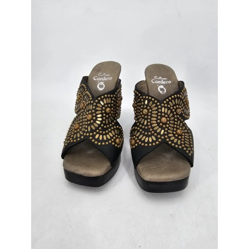 Calleen Cordero Studded Leather Hand Carved 4