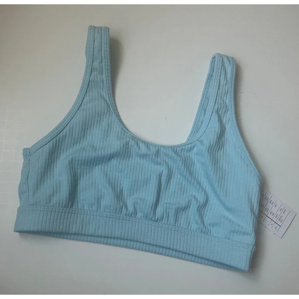 Auden Ribbed Bralette Cotton Blend Size XS