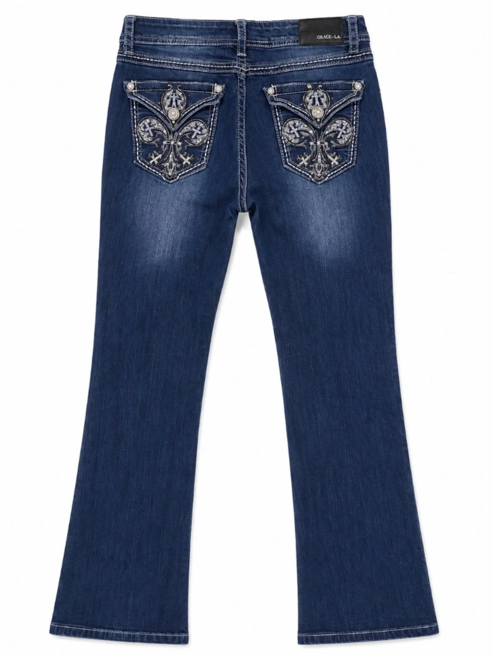 Grace in LA • Women's • Medium-Dark Blue • Bootcut • Stretch Jeans • Sz 30