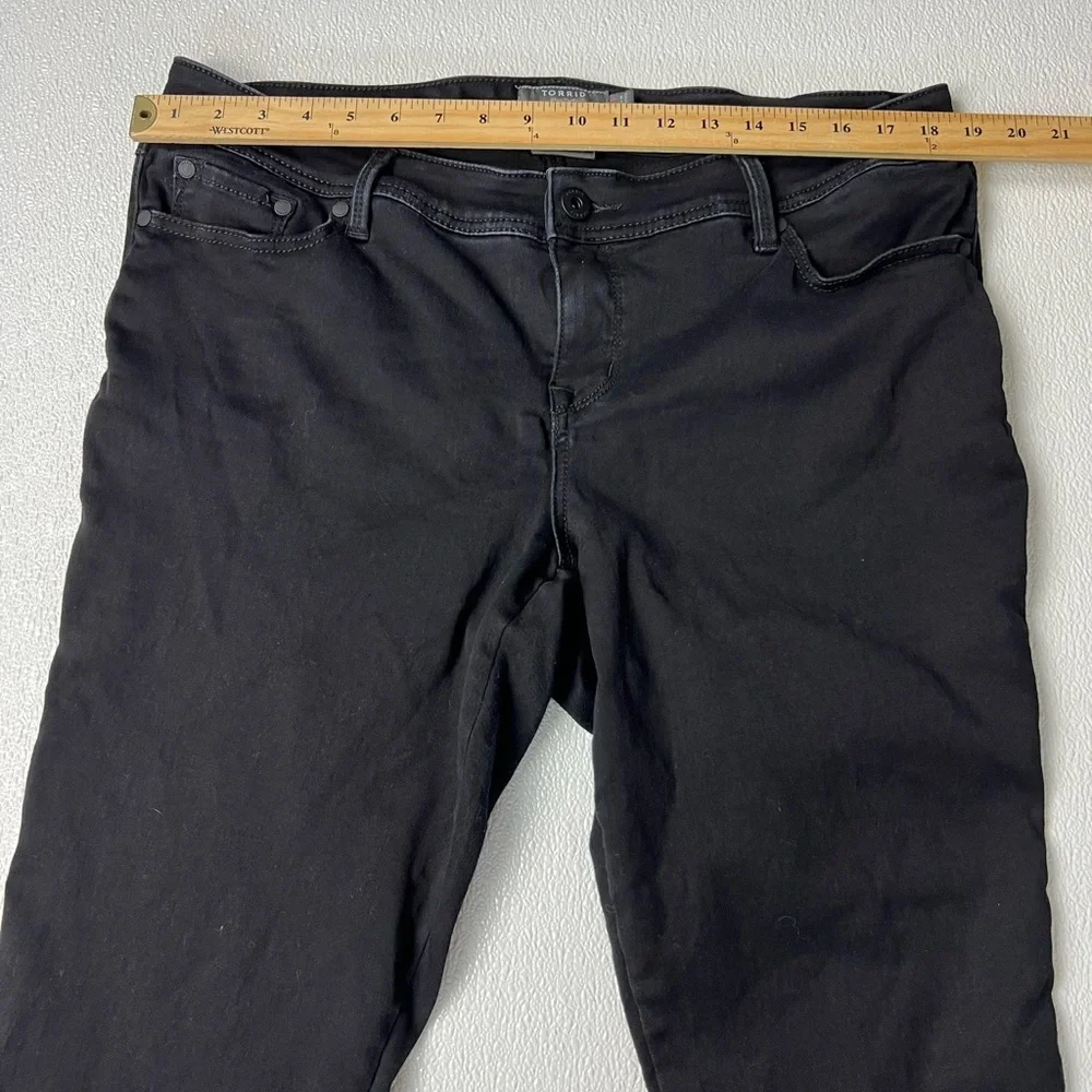 Torrid Women's Luxe Skinny Sateen Stretch Black Jeans Size 16S