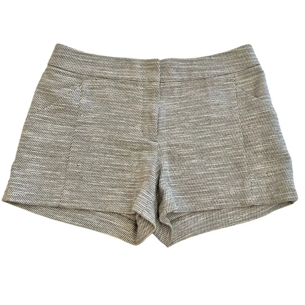 Ann Taylor Loft Gray Mid Rise Cotton Stretch Chino Shorts 2 NWOT