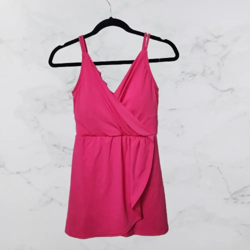 Lands' End tulip wrap one-piece swim dress Size XS (2-4)