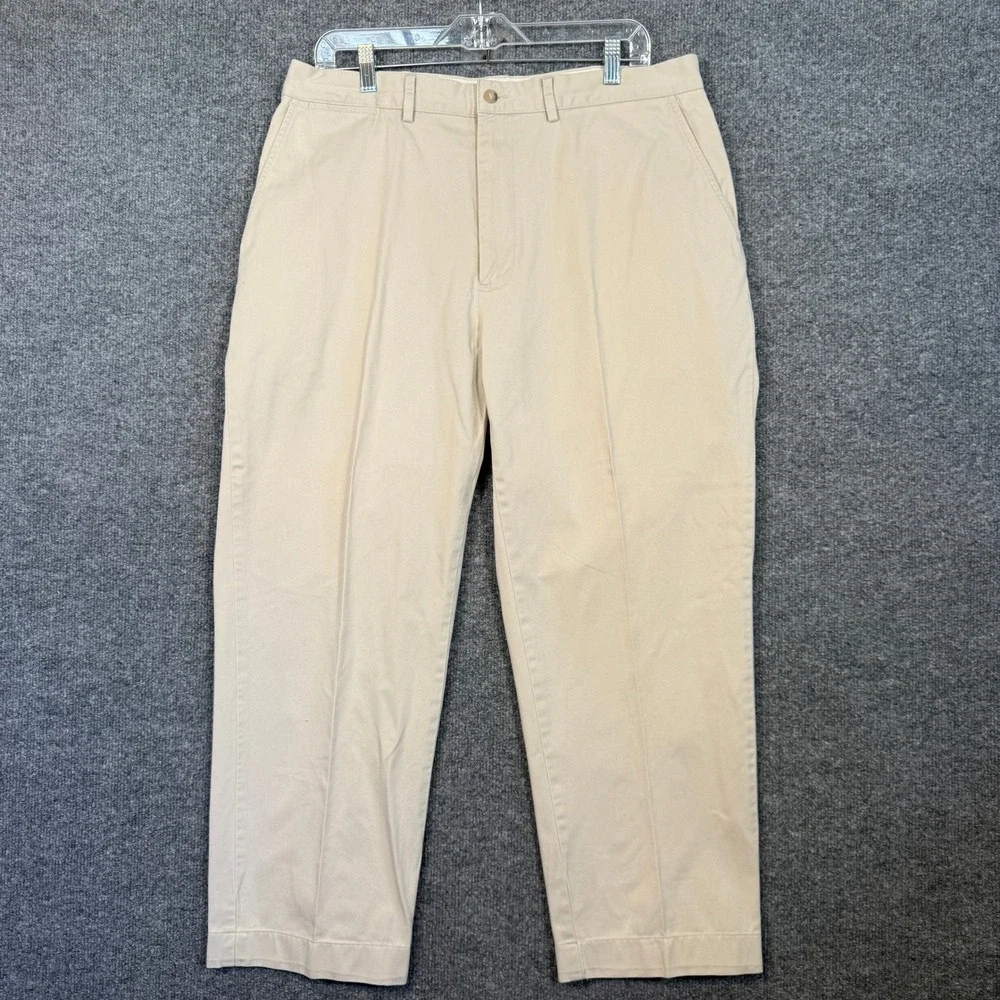Polo Ralph‎ Lauren Pants Mens 36x29 Classic Chino Mens Khaki Pants Vintage Pleat