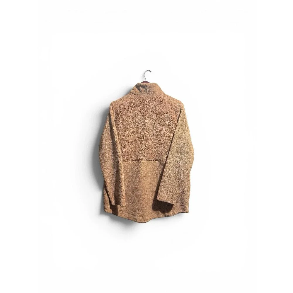 Columbia Fleece Lodge Jacket Women’s Large Brown Full Zip Sweater