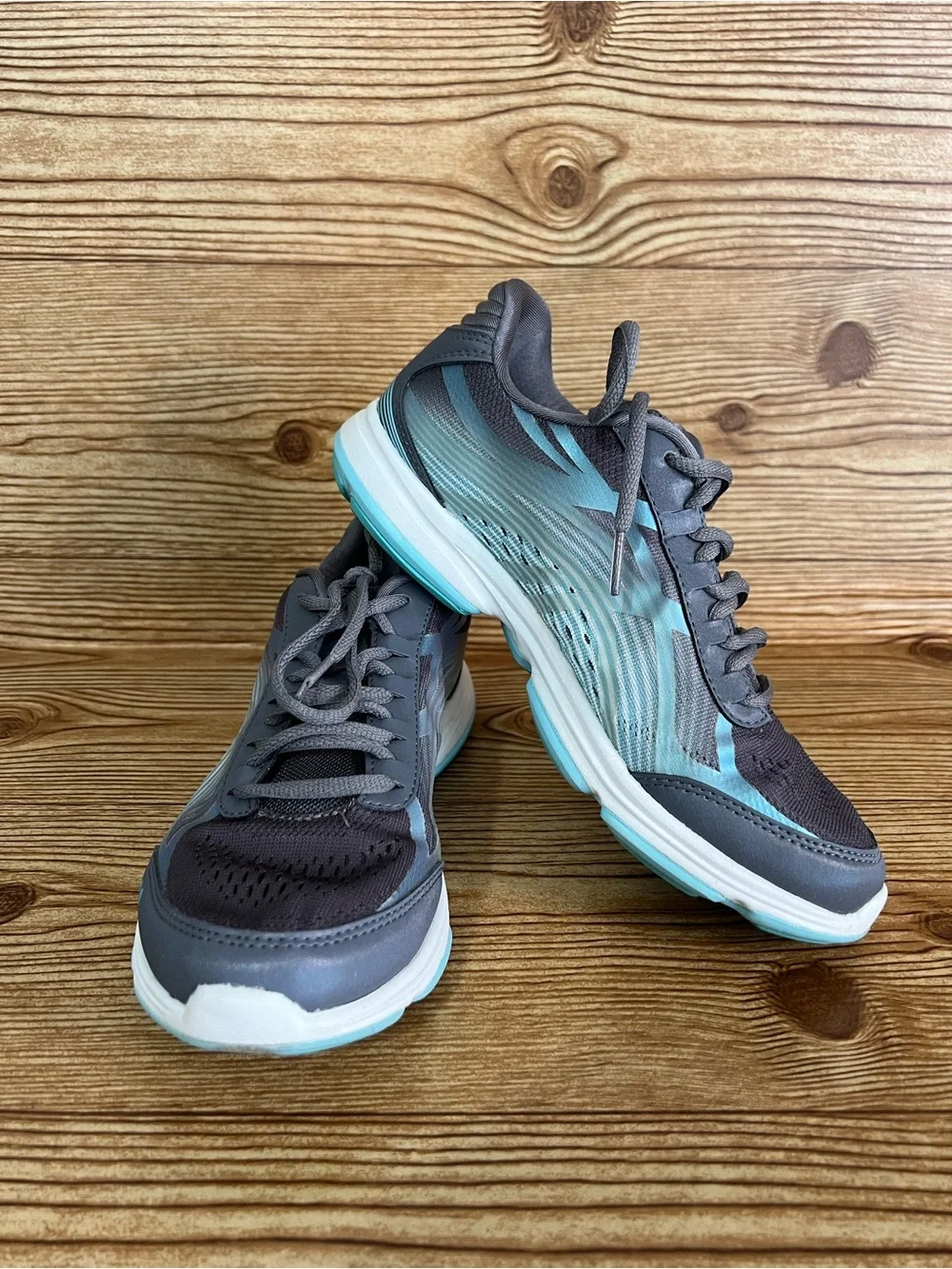 Ryka Devotion Plus 3 Women's 8M Gray Blue QT Grey Mesh Fitness Walking Shoe