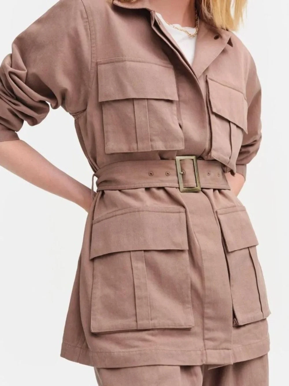Mate the label tencel twill utility jacket medium NWT