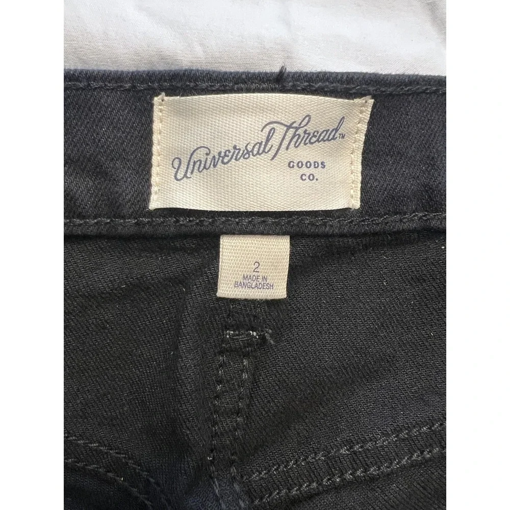 Universal Thread Jeans Womens 2 Highest-Rise Straight Leg Comfort Stretch‎ Pants