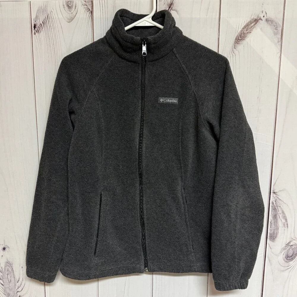 Columbia Benton Springs Gray Fleece Jacket‎ Women’s Small EUC