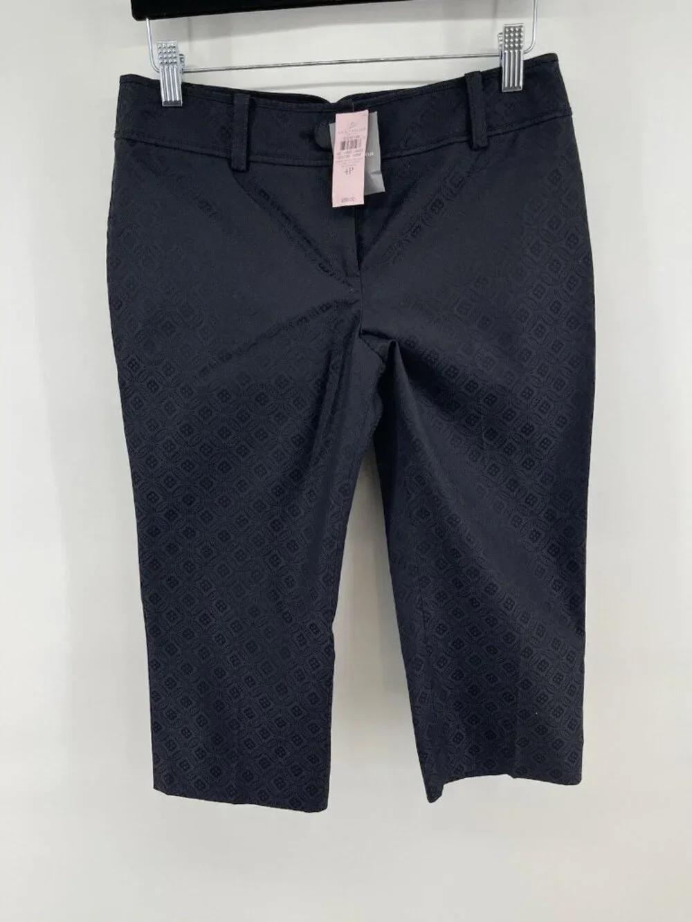 NWT Ann Taylor LOFT Margo Fit Black Geo Print Event Riviera Pants‎ Women 4P