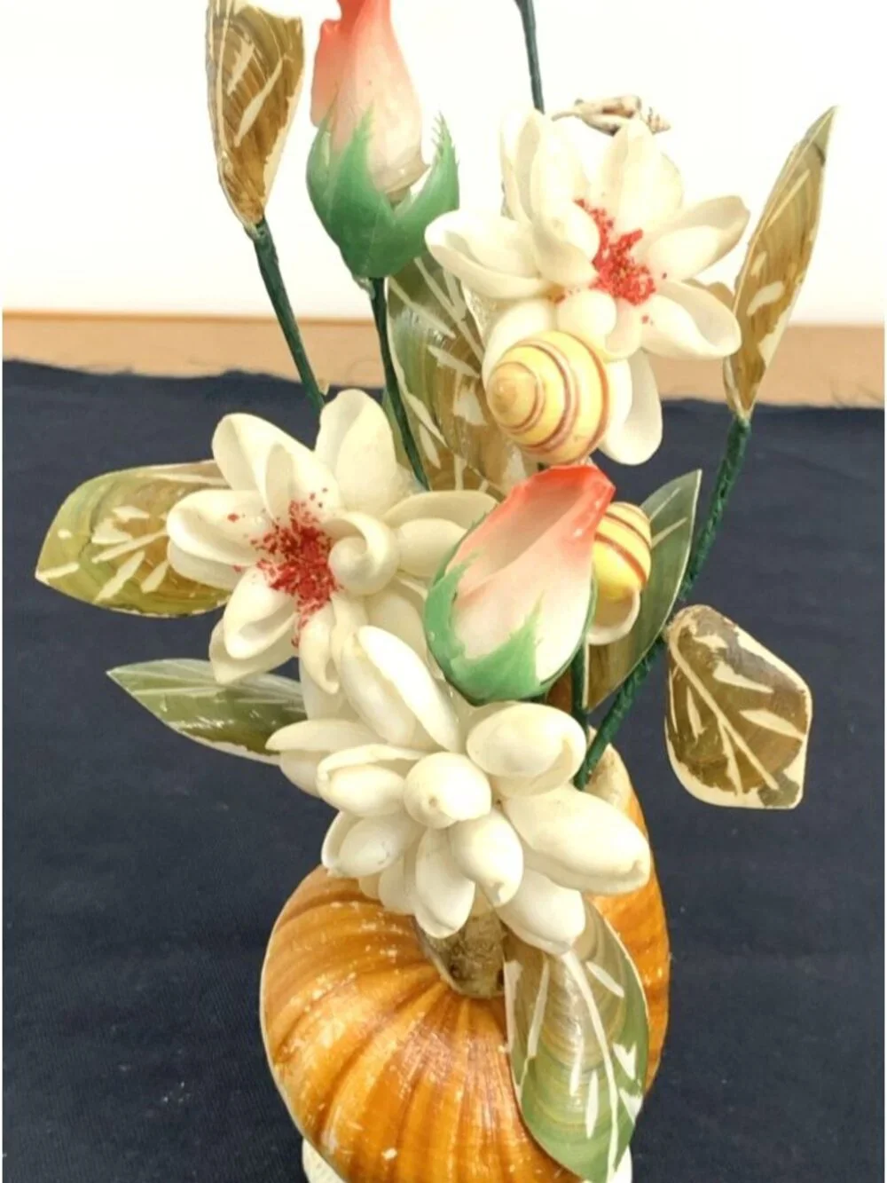 Handmade seashell flower