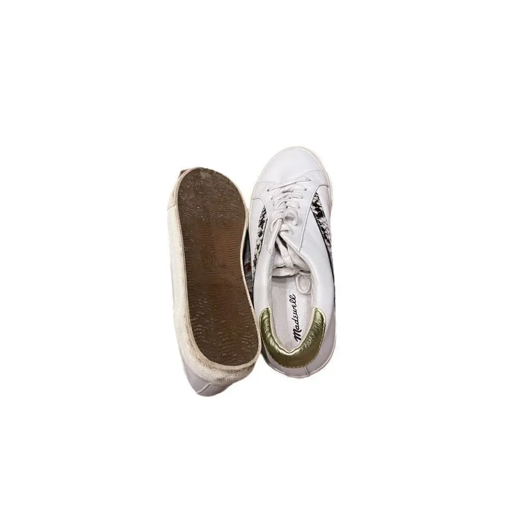 Madewell Sidewalk Low-Top Sneakers in Leather and Calf Hair