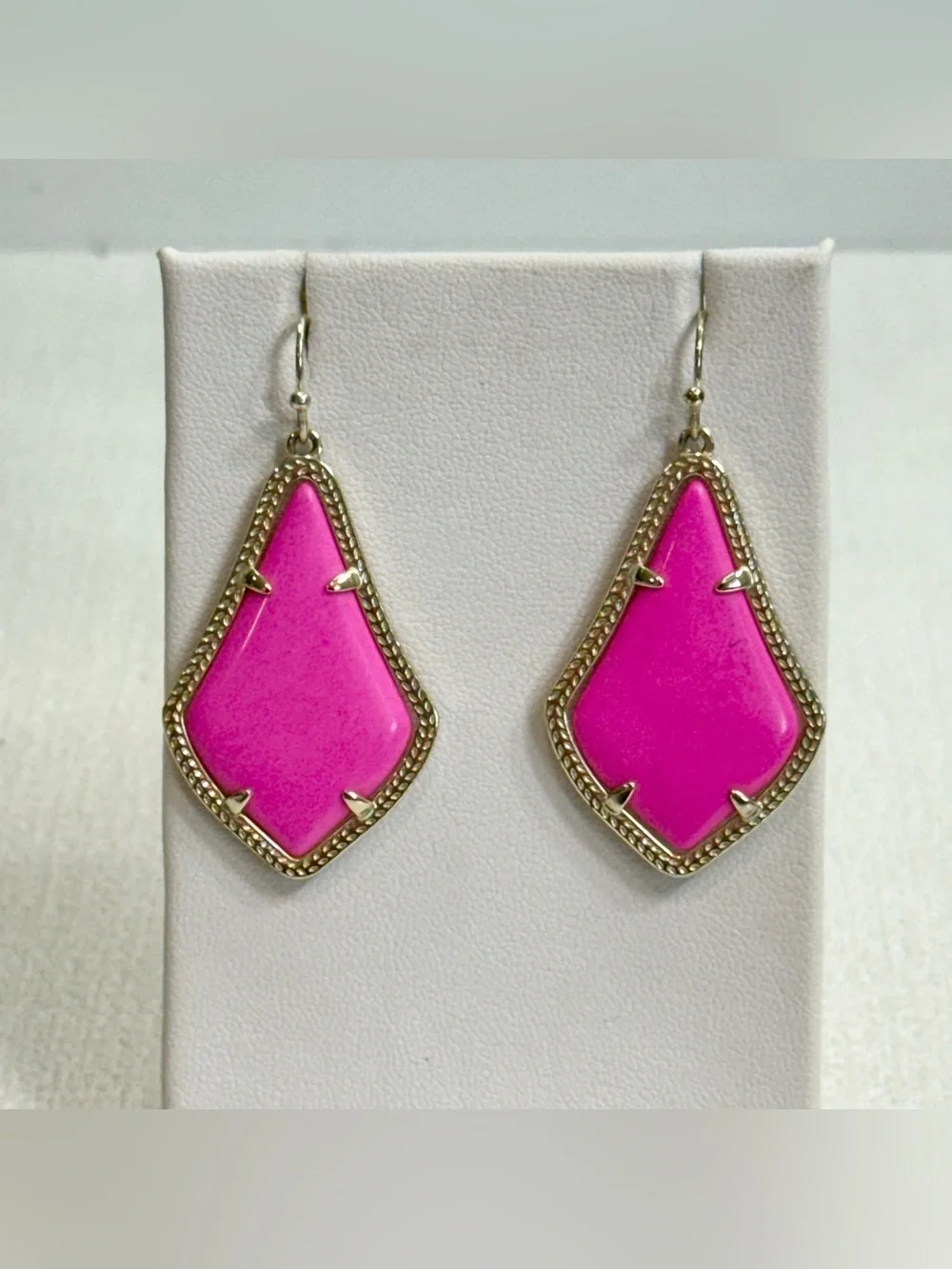 Kendra Scott ‘Alex’ pink stone gold plated earrings