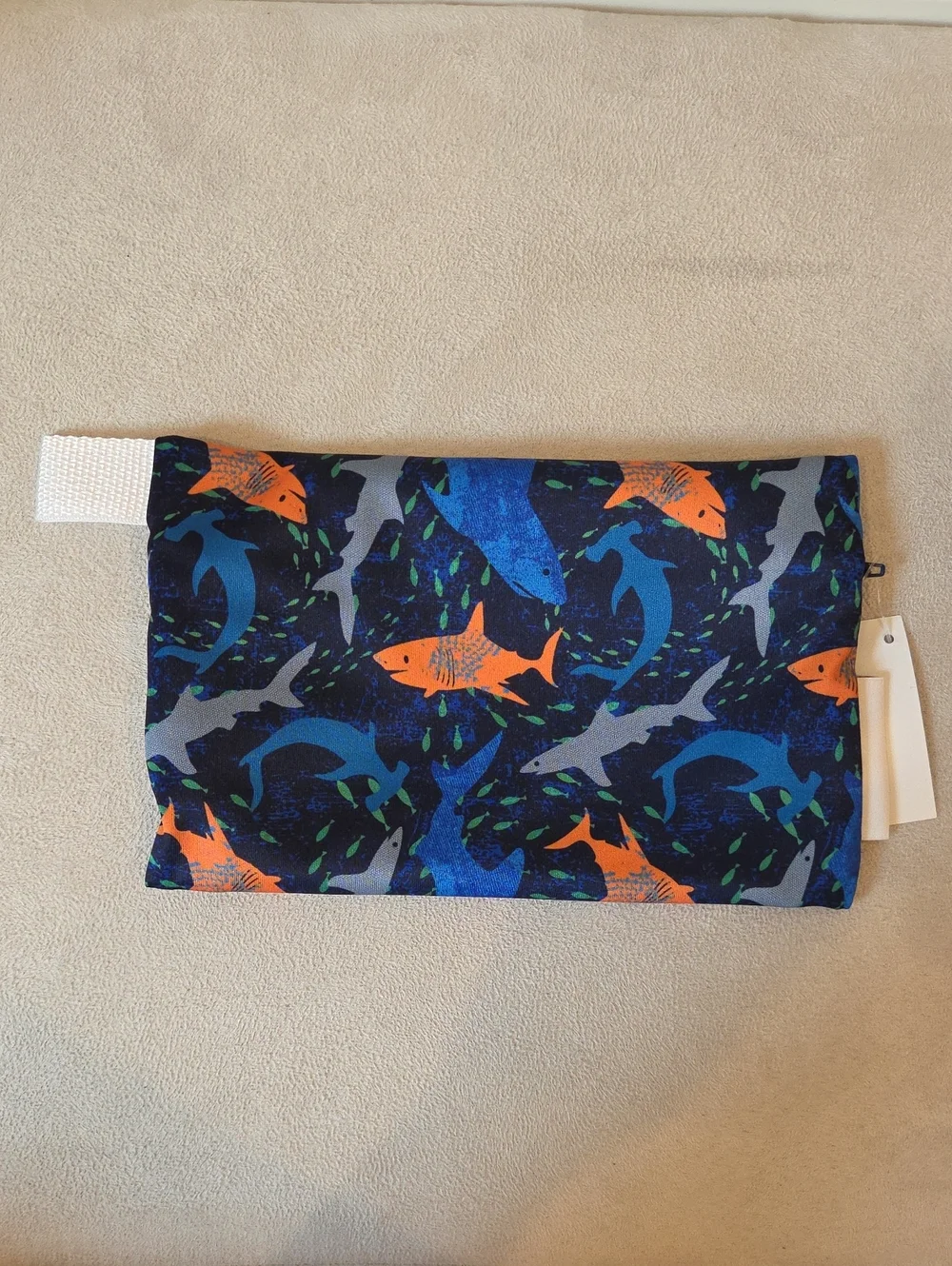 NWT Smart Bottoms Navy Ocean Print Kids Wet Bag