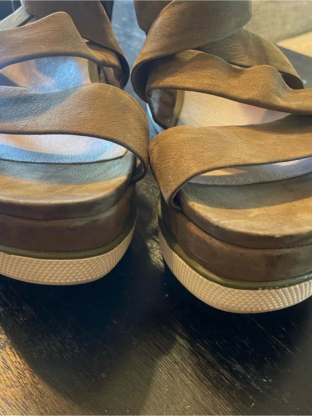 Eileen Fisher suede crisscross