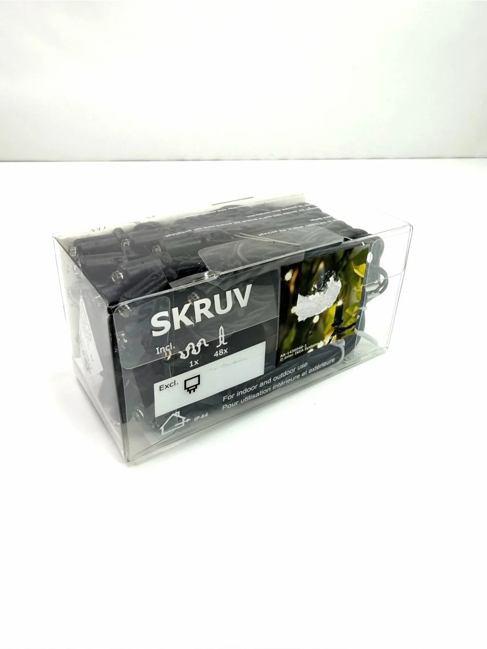 IKEA Black SKRUV LED 48 Bulb String Lights