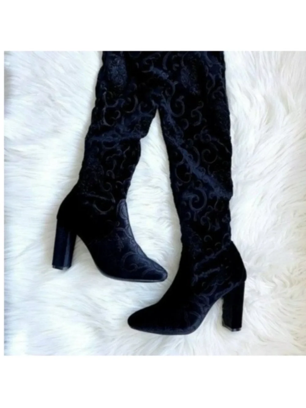 N/A black embroidered