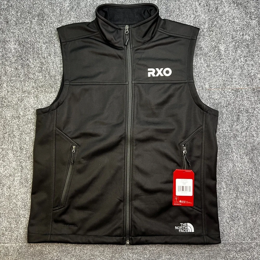 The North Face Ridgewell FZ Vest Men's Large Black Full Zip RXO Logo Brand NEW‎