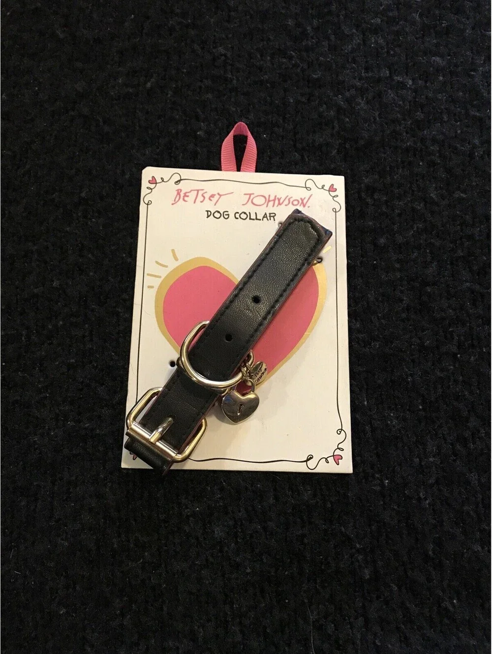 Betsey Johnson Dog Collar And Gold Dog Waste Bag NWT! M1294