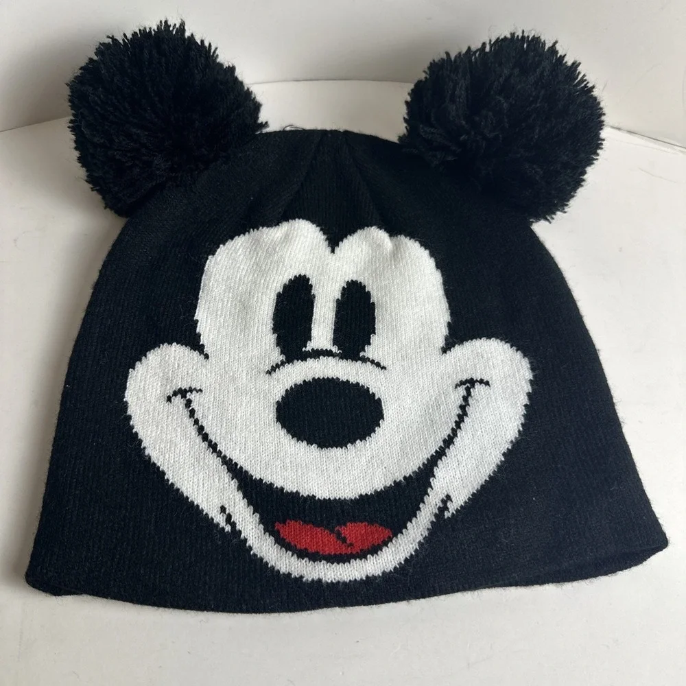 Disney Mickey Mouse Knit Beanie Hat w/ Ears H&M Divided‎ One Size