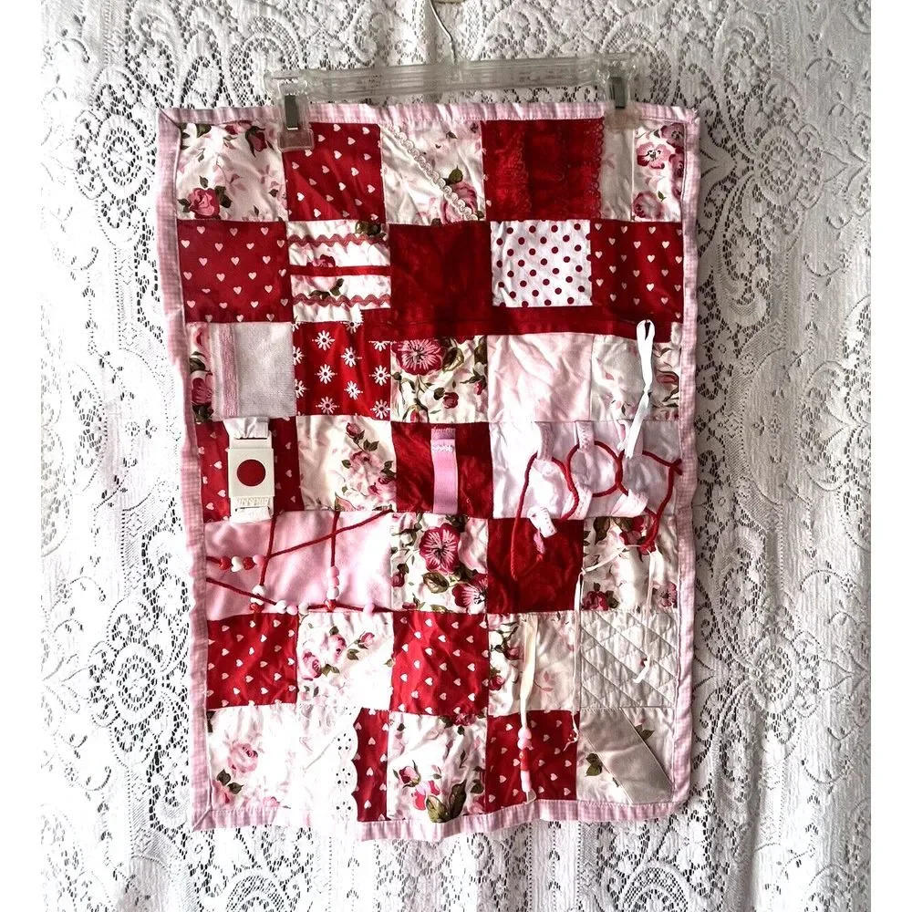 Vintage Baby Activity Sensory‎ Blanket Travel Play Mat Tummy Time Toy