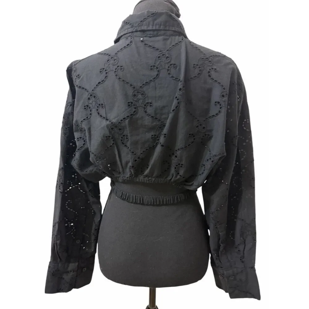 Zara black embroidery