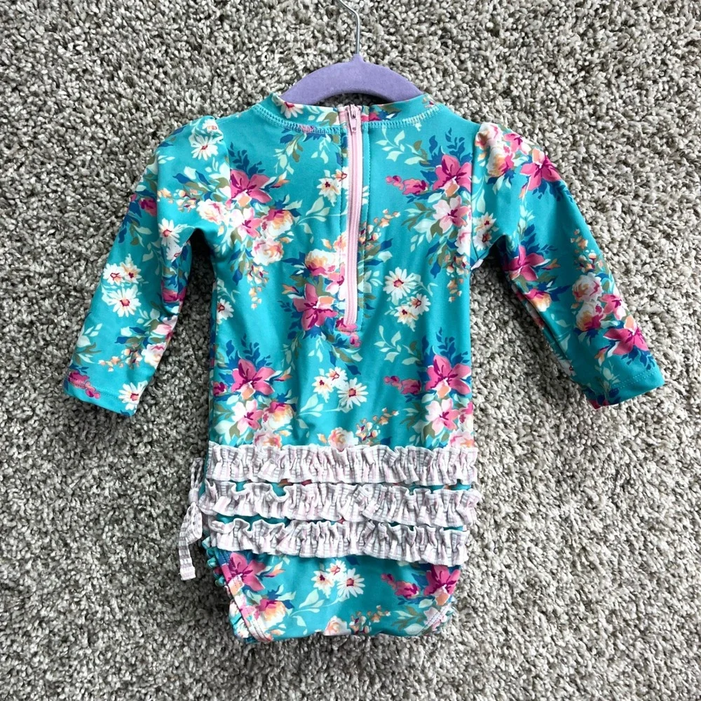 Ruffle Butts floral back spandex