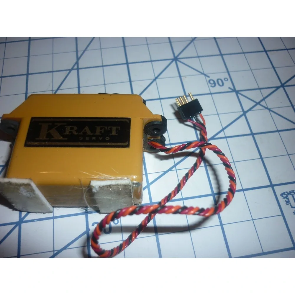Vintage Kraft Systems RC Servo‎ Motor Glider Rudder Gold Case 3-Pin Ephemera