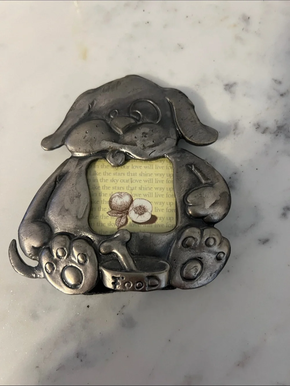Puppy Photo Frame | Pewter-Tone Dog Design