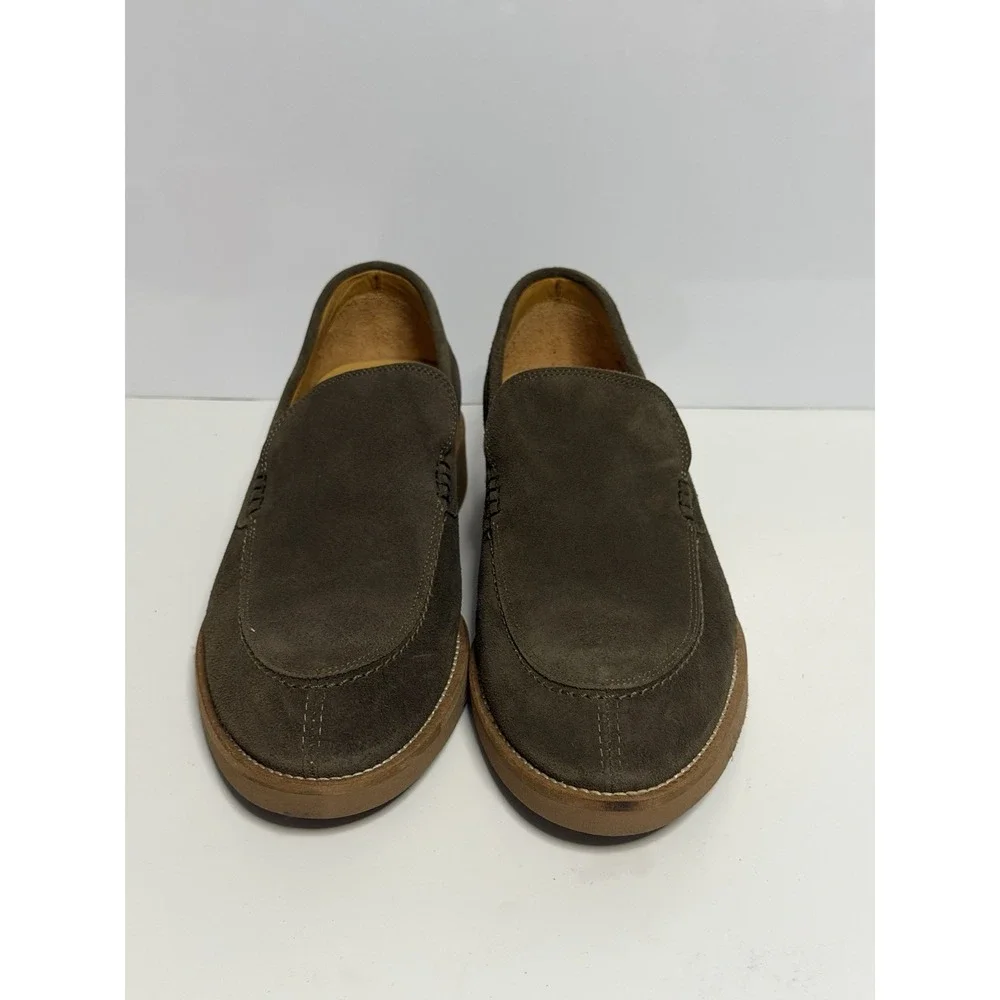 Vince Camuto VM-Arleigh Cow Brown Leather Slip Loafers Men's Shoes SZ 8 New
