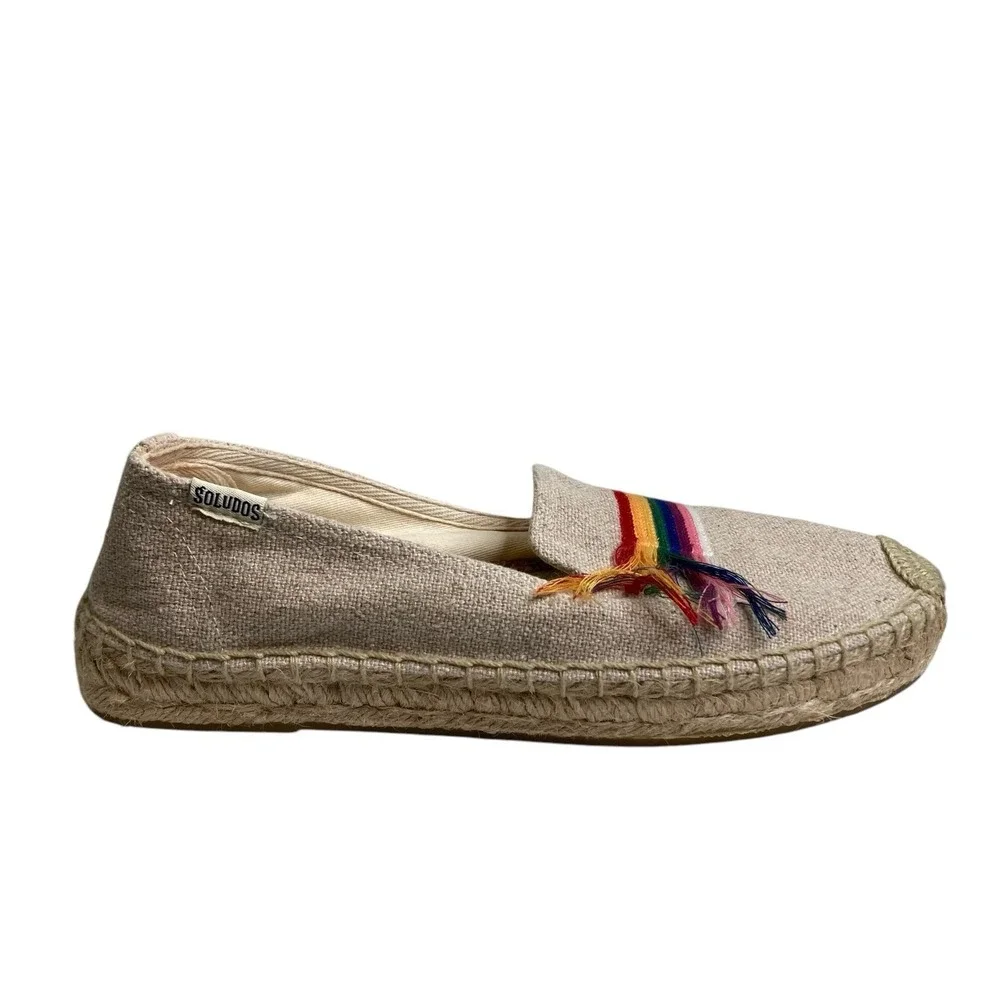 Soludos Women's Pride Rainbow Smoking Slipper Espadrilles Size 7 Boho Chic‎ Ally