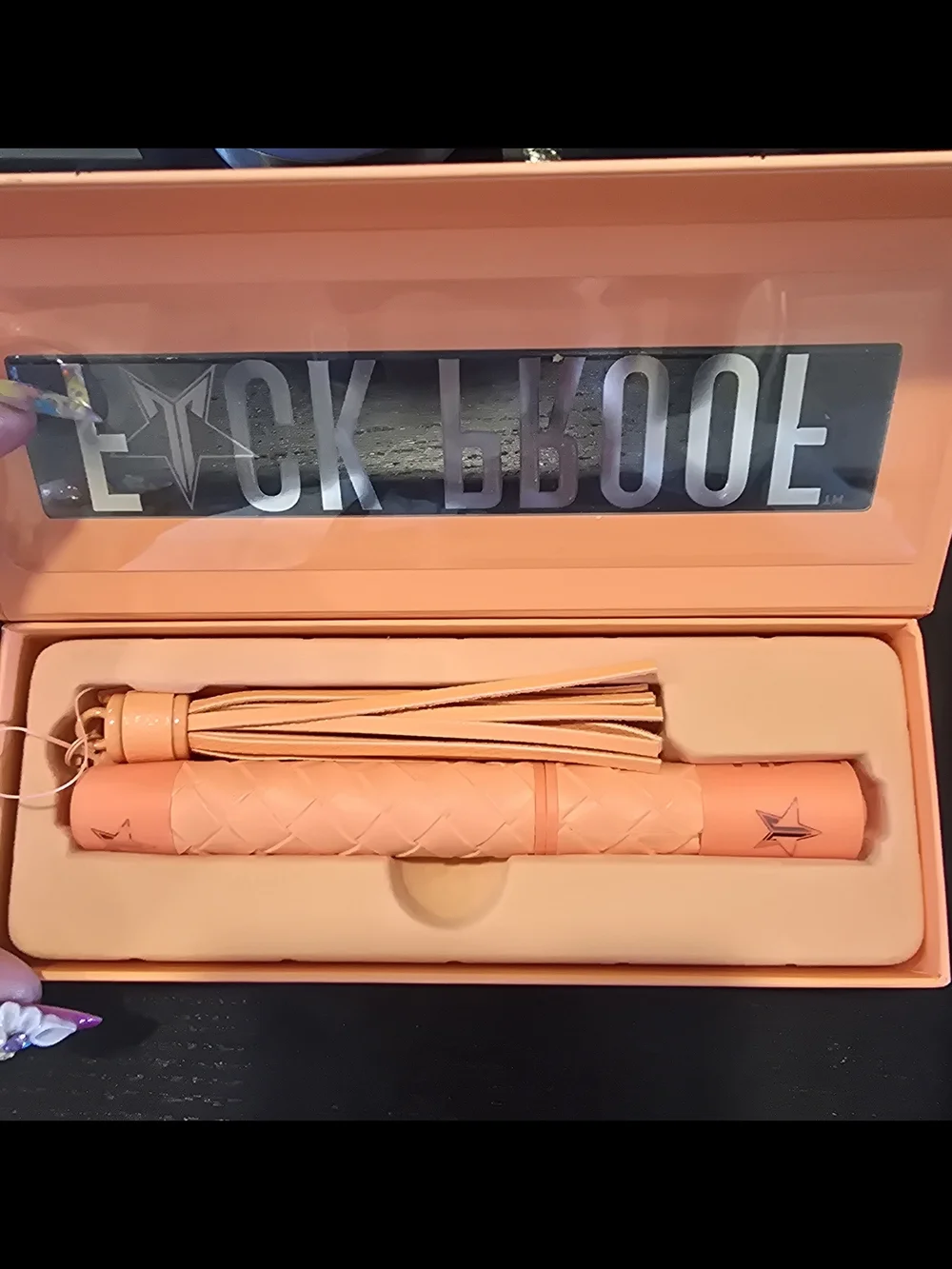 Jeffree Star Orange Braided Lipstick Case Set