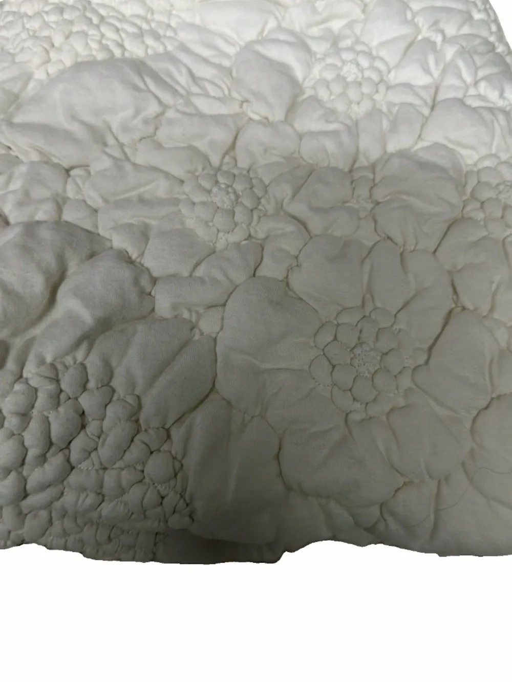Anthropologie cream quilted