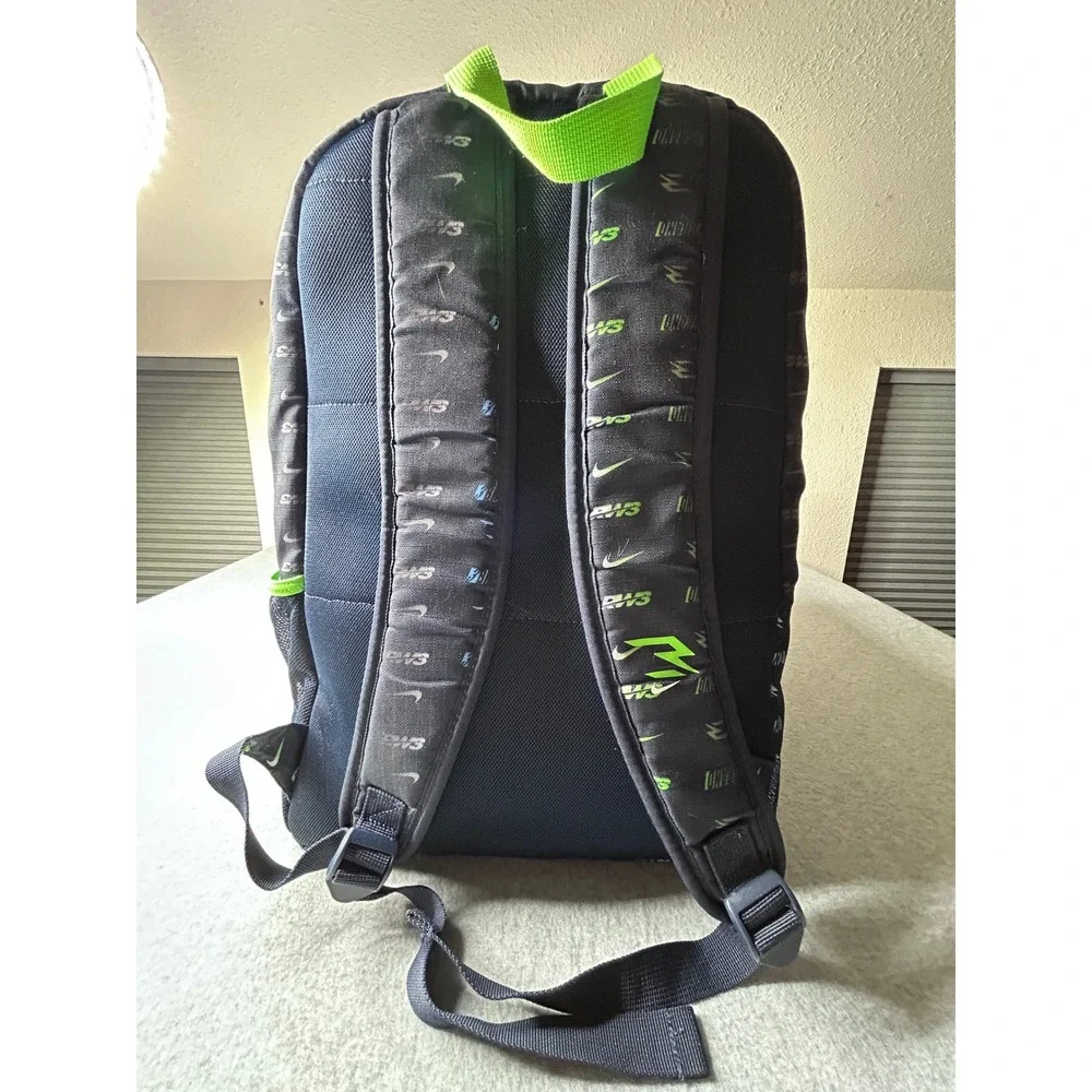 Nike Russell Wilson 3Brand Backpack Black Lime Green Blue