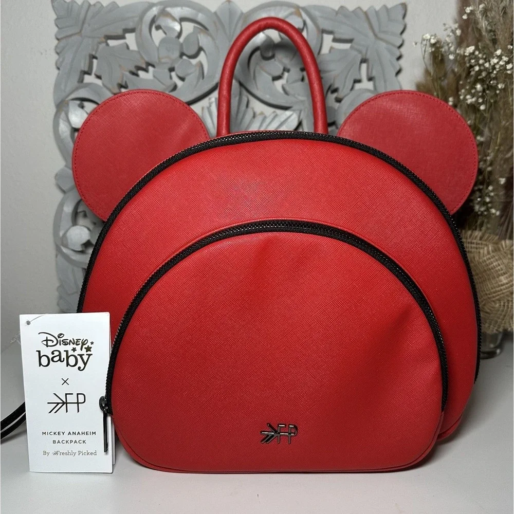Disney Baby Freshly Picked FP Mickey Anaheim Backpack Diaper Bag Rouge Red NEW