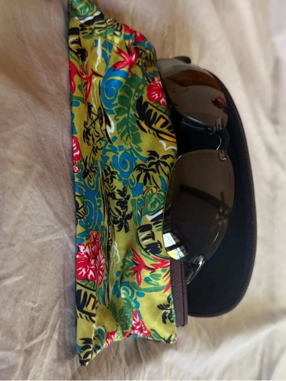 Maui Jim zippered hard brown