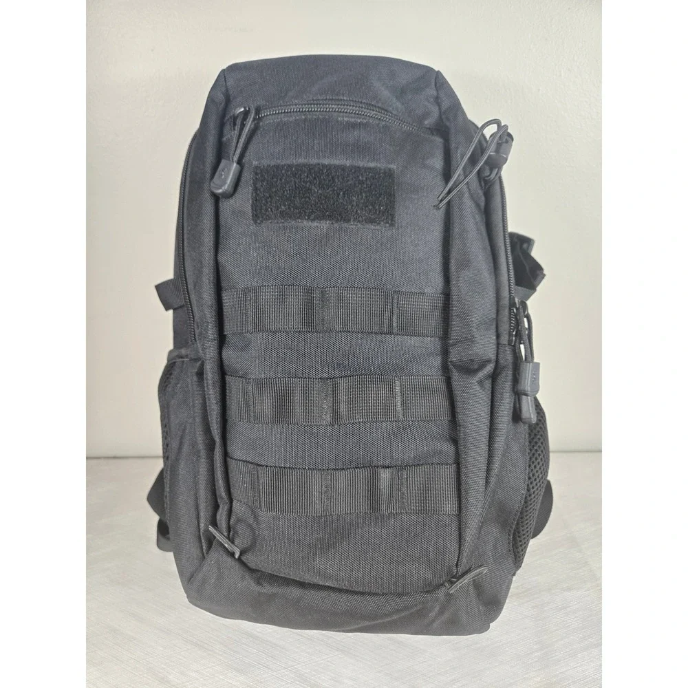 D-5 Column Tactical‎ Backpack Black MOLLE Webbing Military Utility Daypack 16in