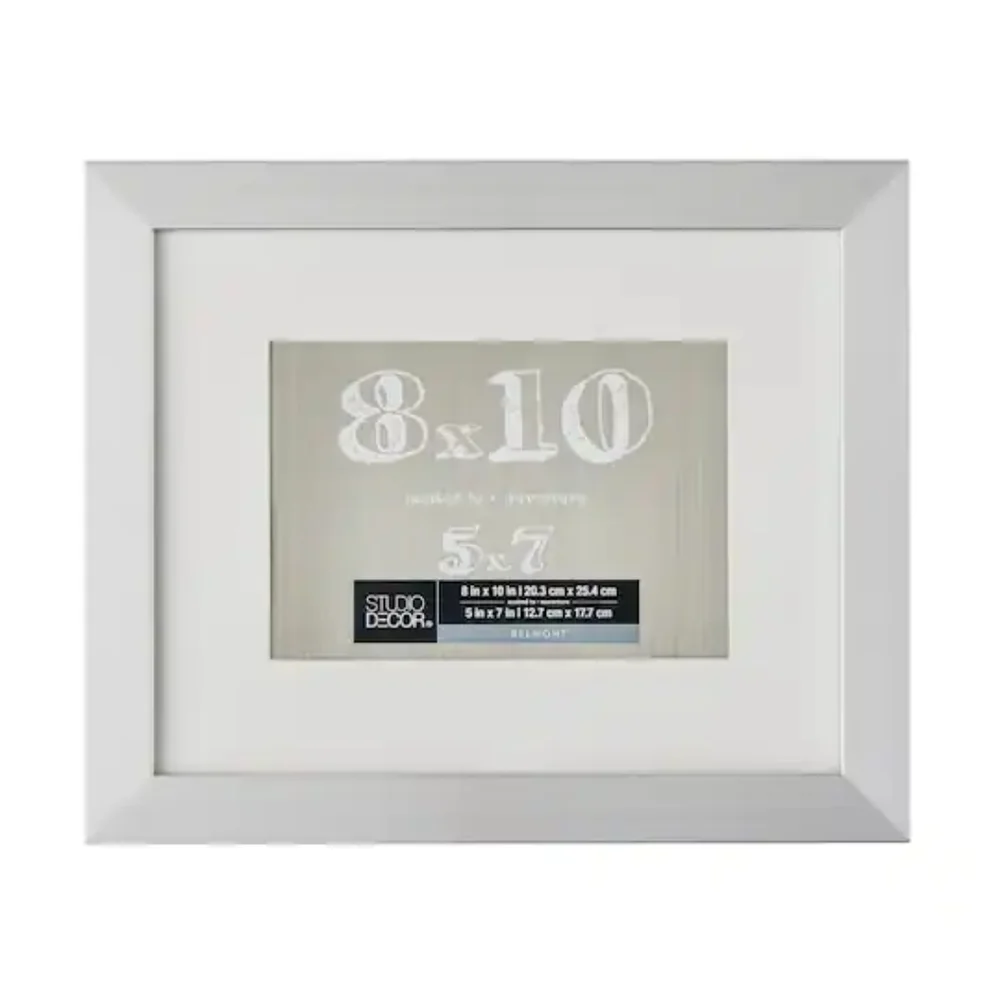 Studio Décor Belmont Metallic Silver Gray Floating Rectangle Frames Bundle of 4