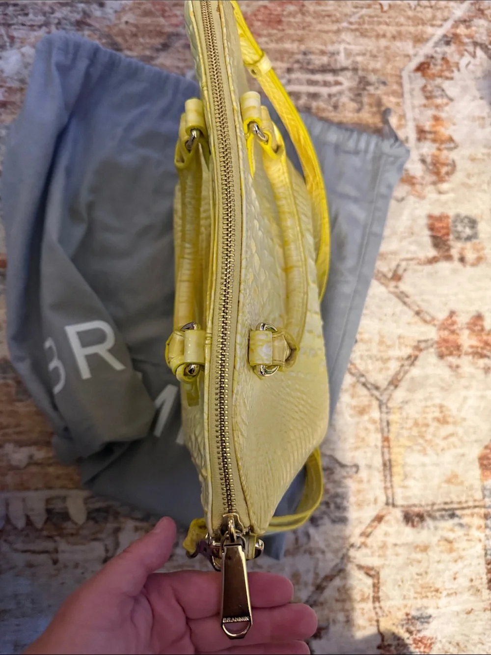 Brahmin croc embossed
