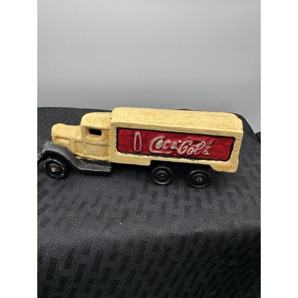 Vintage Coca-Cola Cast Iron Yellow Truck Kg Z4