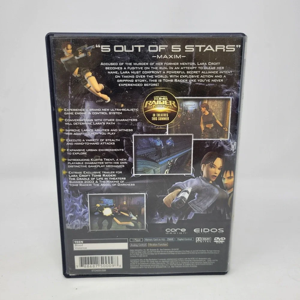 Lara Croft Tomb Raider The Angel of Darkness Playstation 2 PS2‎ Complete in Box