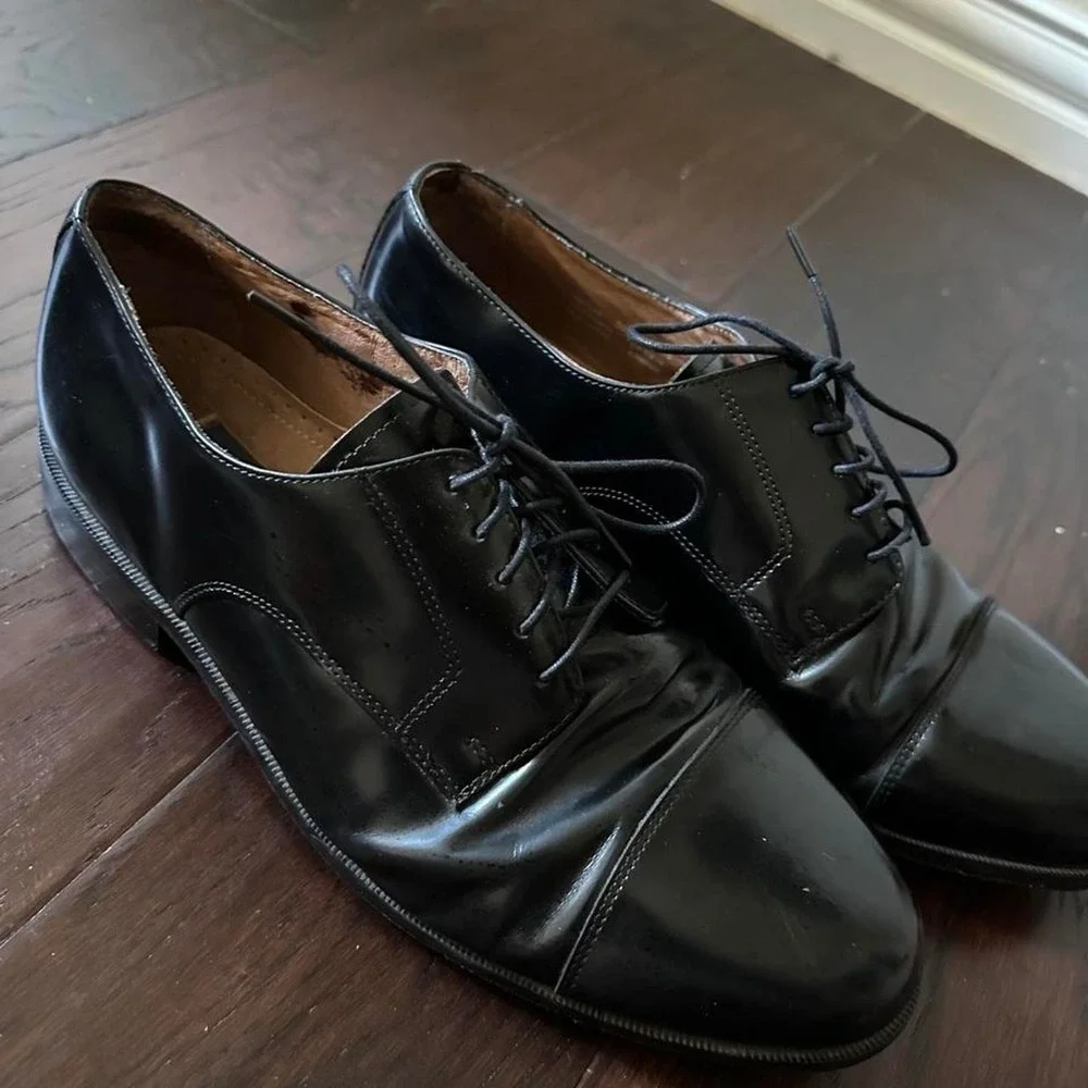 Bostonian Classics Mens Dress Shoes 10.5 Black Lace Up Oxfords Formal Business