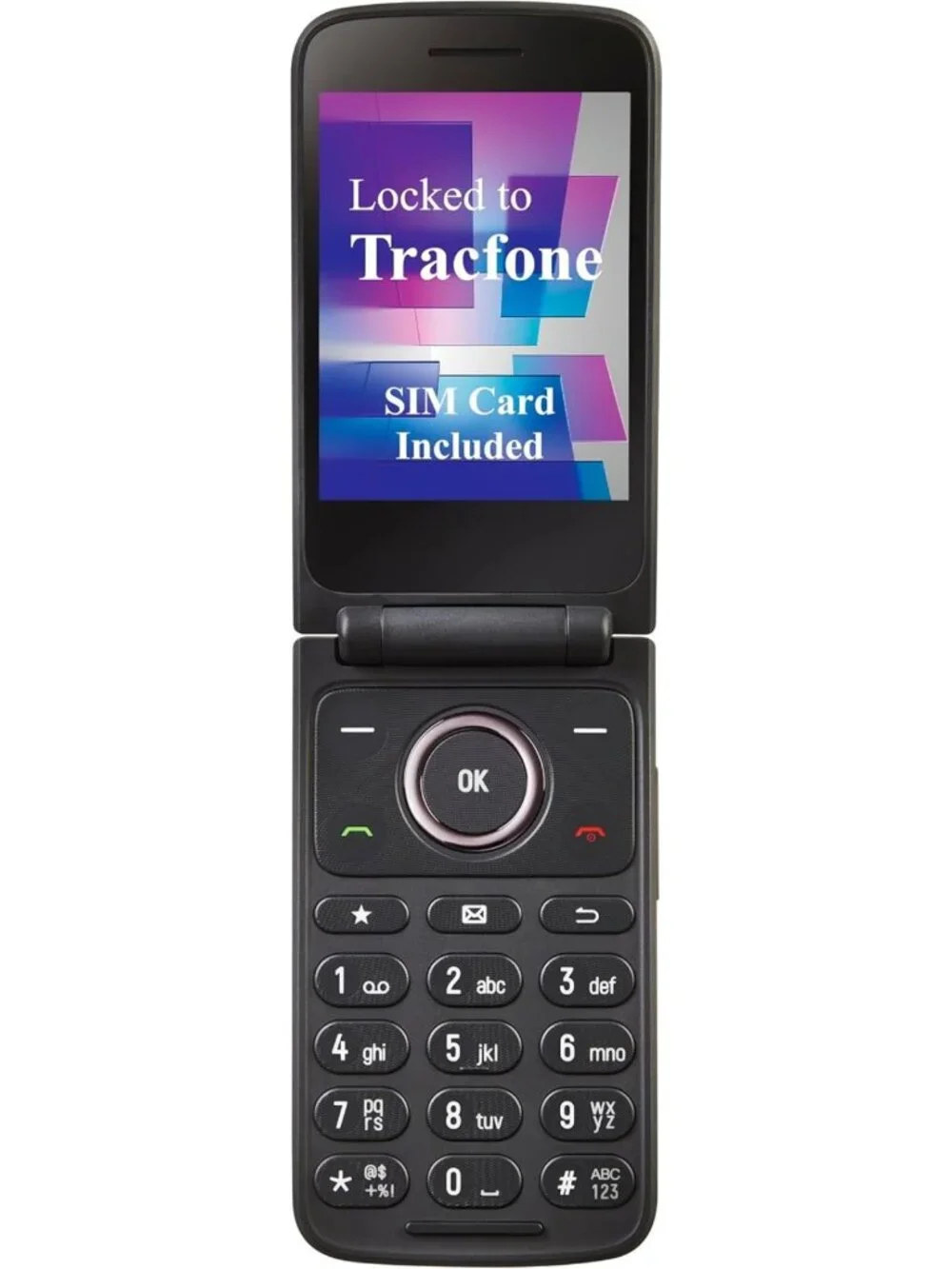 Unlocked Flip Phone with 16GB, 5MP Camera, SIM Card Included, Stone Gray