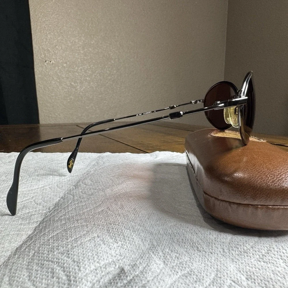 Maui Jim OAHU Flexon MJ-301-02 Gun Metal Gray Sunglasses Made In‎  Japan RARE
