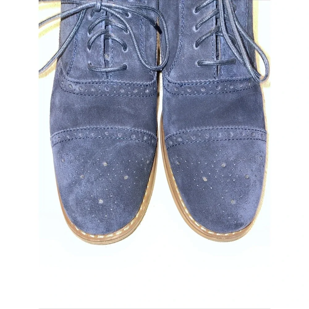 La Milano Men’s Dress Shoes Size 9.5 M Blue Suede Leather Athleisure Business