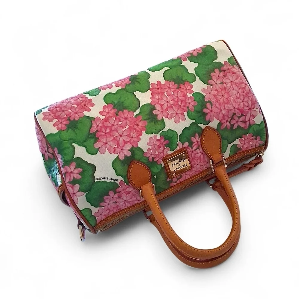 Dooney & Bourke Geranium Floral Satchel Boston Bag